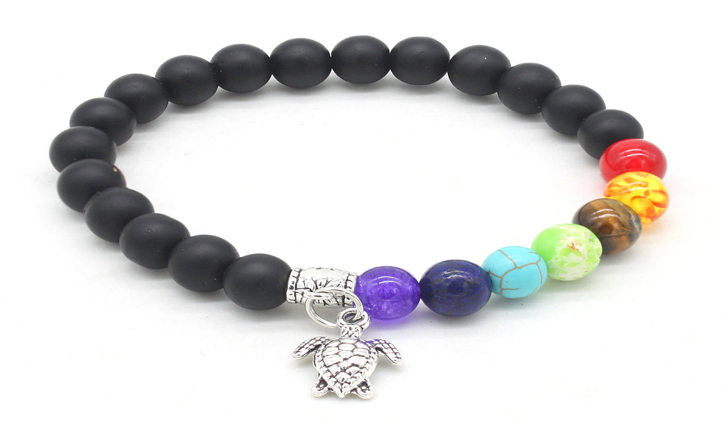 Pulseiras de pedras preciosas genuínas para cura de chakras Amy e Annette 7