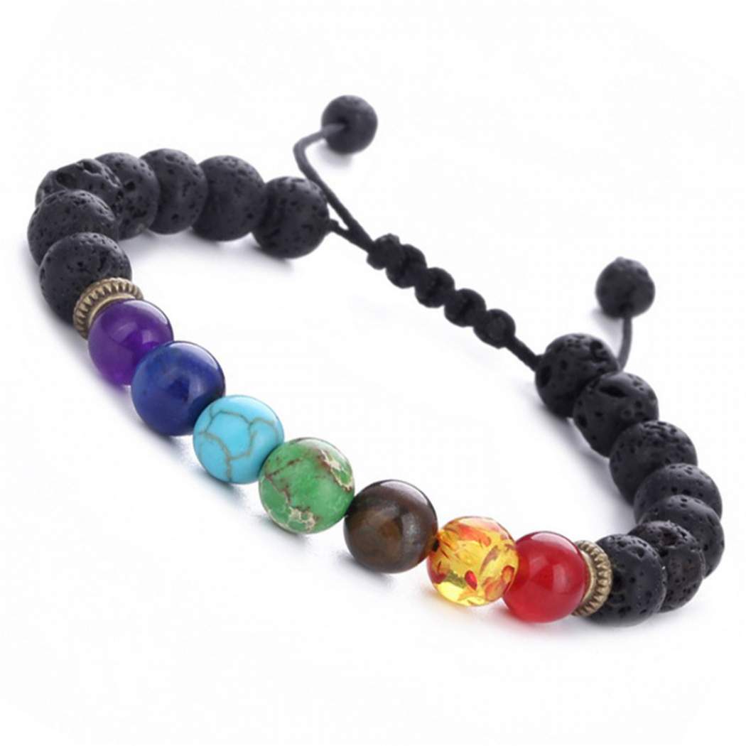 Pulseiras de pedras preciosas genuínas para cura de chakras Amy e Annette 7