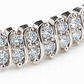 Pulseira de tênis em ouro 18K com diamantes simulados