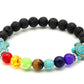 Pulseiras de pedras preciosas genuínas para cura de chakras Amy e Annette 7