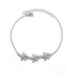 Pulseira ajustável Flower Power de cristal de ouro 14k