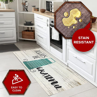 Tapete de cozinha acolchoado antifadiga grande de 20" x 55" (seja sempre grato) 
