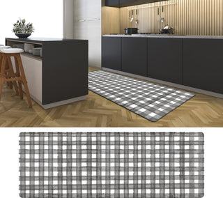 Tapete antifadiga para cozinha de 20" x 55" (xadrez búfalo) 