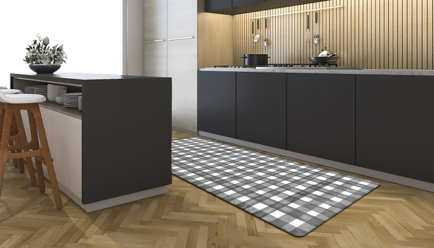 Tapete antifadiga para cozinha de 20" x 55" (xadrez búfalo) 
