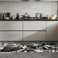 Tapete de cozinha antifadiga Black Leaves 19,6 pol. x 55 pol. 