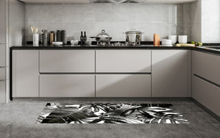 Tapete de cozinha antifadiga Black Leaves 19,6 pol. x 55 pol. 
