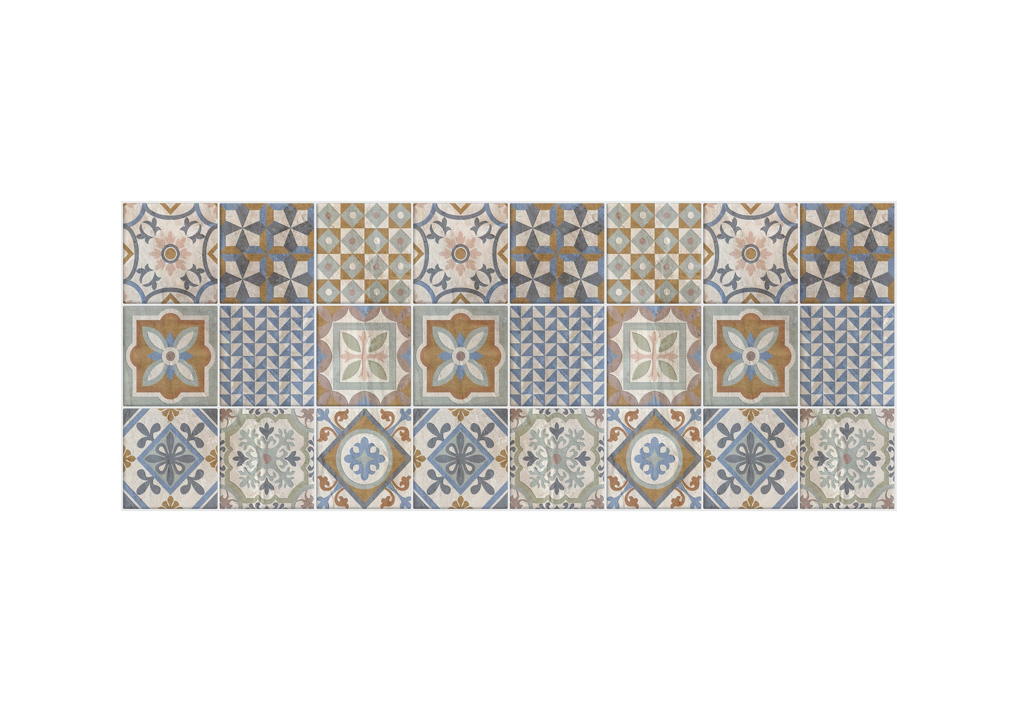 Tapete de cozinha antifadiga Brown Tile 19,6 pol. x 55 pol. 