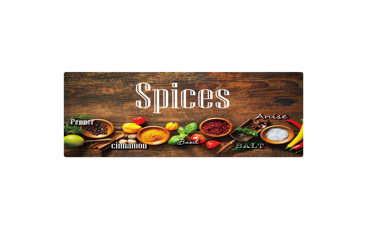 Tapete de cozinha antifadiga Spices 19,6 pol. x 55 pol.