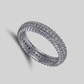 Anel Eternity prateado 4 CTTW com cristais Swarovski