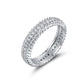 Anel Eternity prateado 4 CTTW com cristais Swarovski
