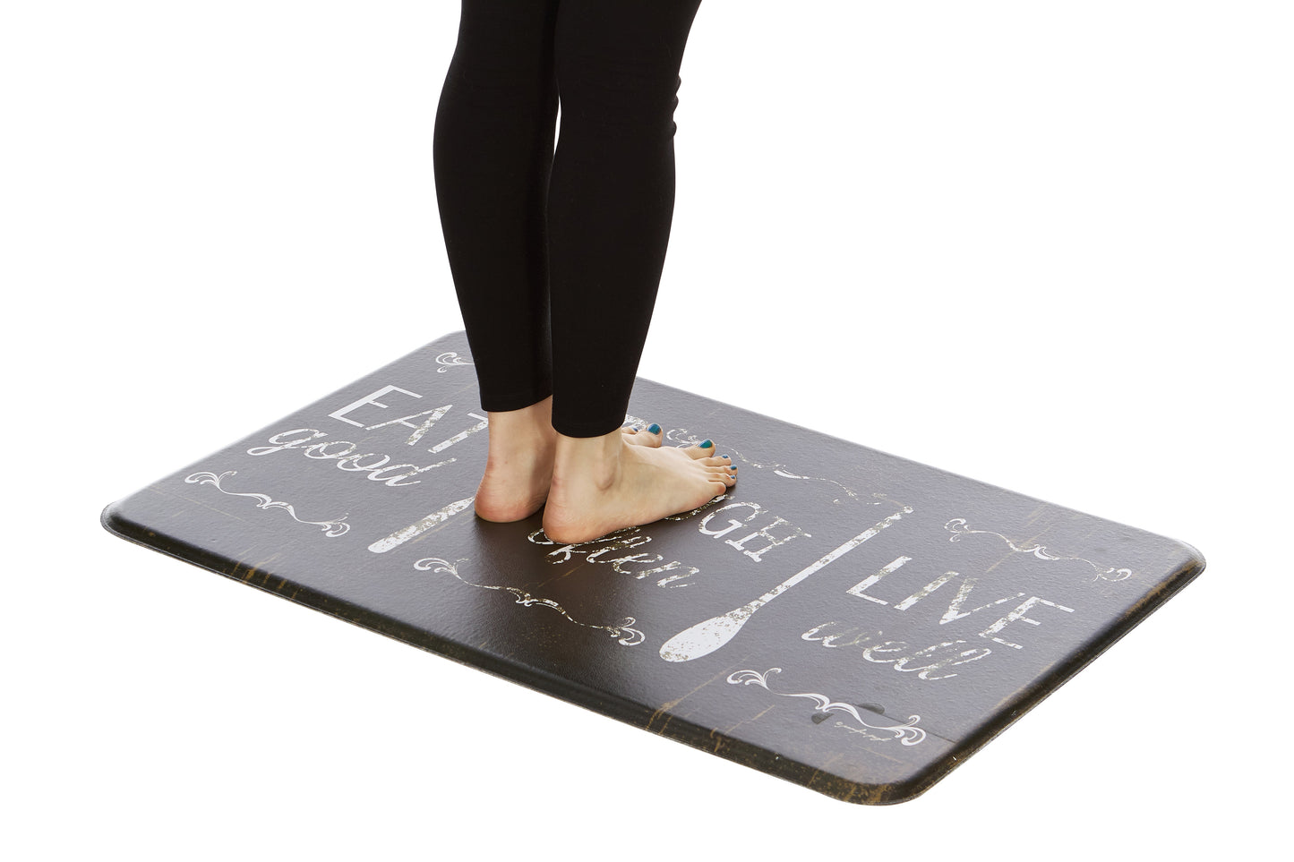 Tapetes de cozinha antifadiga Eat Laugh Live 