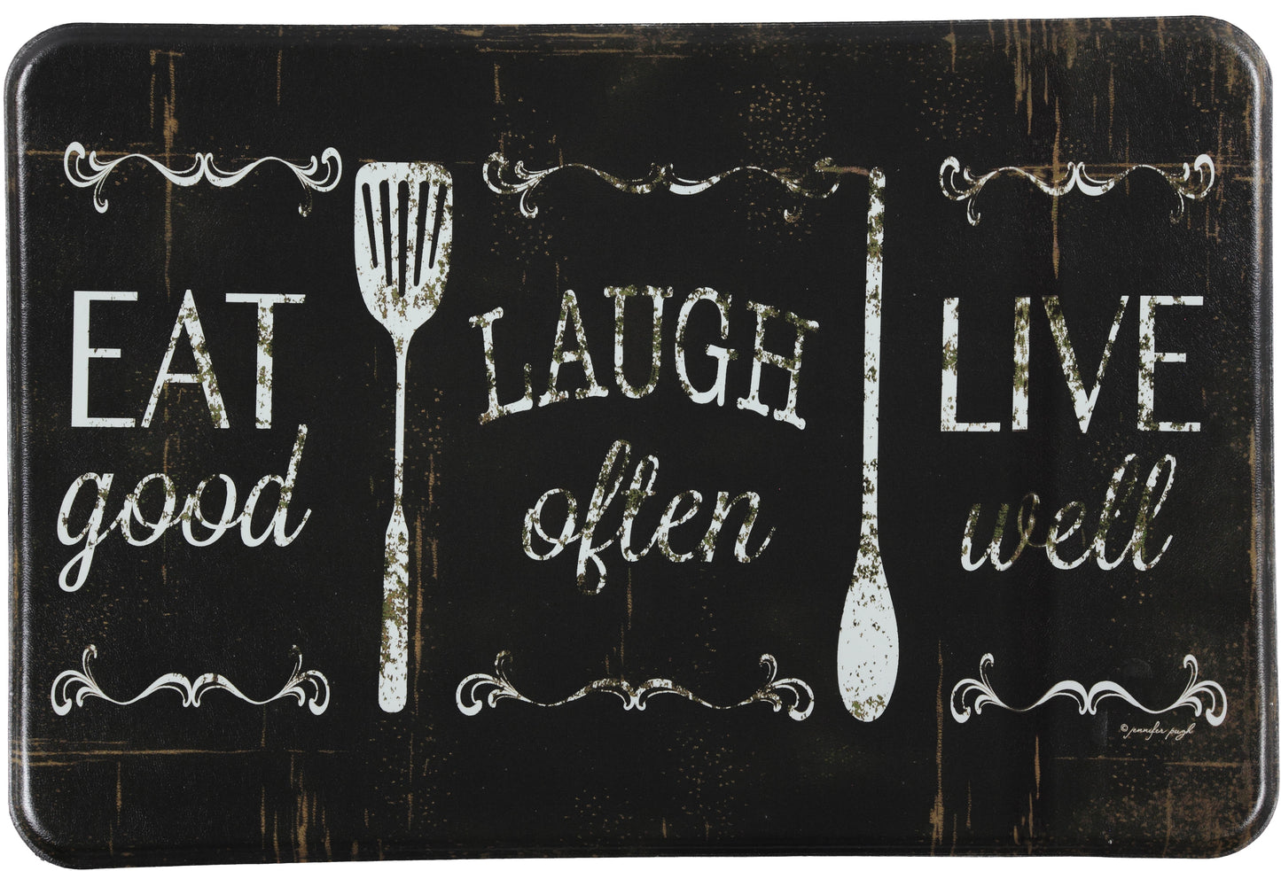 Tapetes de cozinha antifadiga Eat Laugh Live 