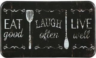 Tapetes de cozinha antifadiga Eat Laugh Live 