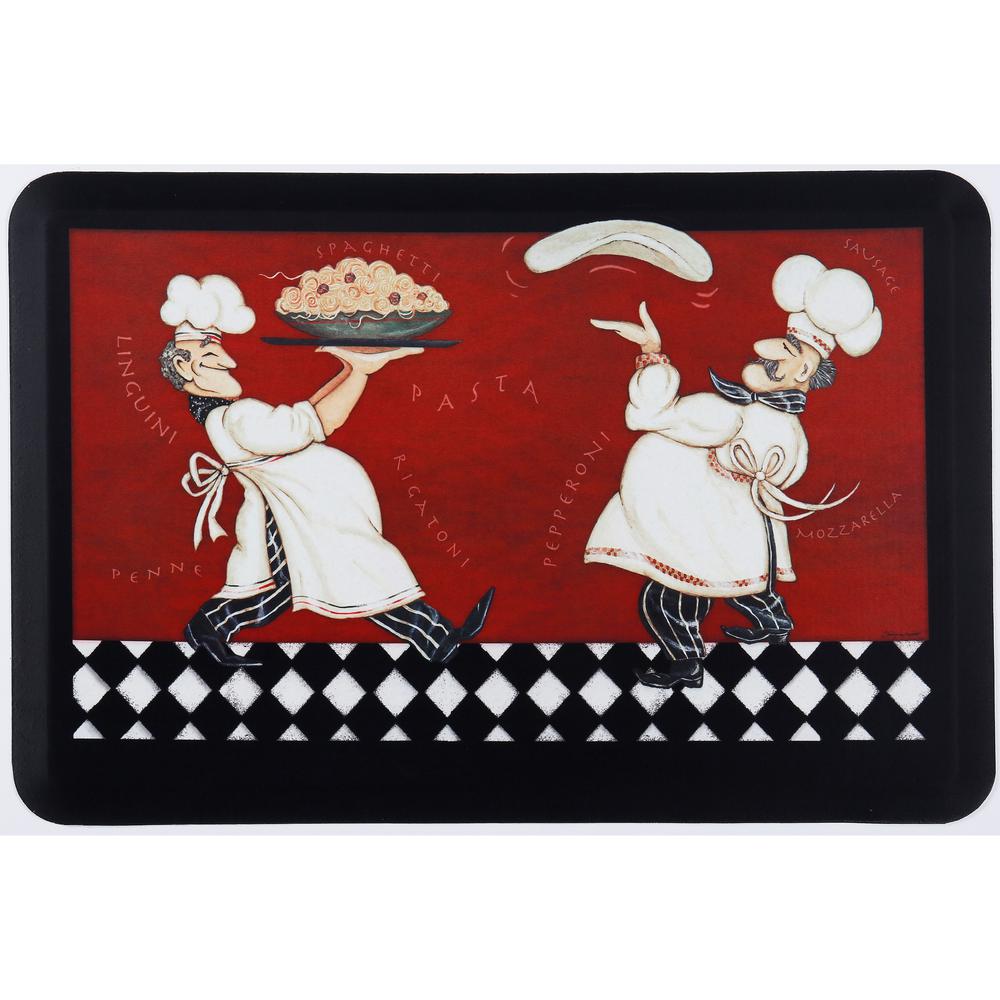 Tapetes de cozinha antifadiga para pizza e massas Chefs