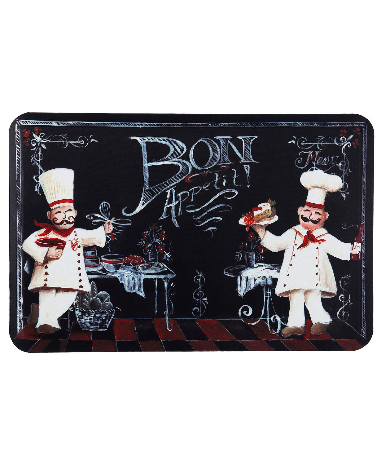 Tapetes de cozinha antifadiga Chalkboard Chefs