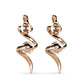 Brincos de cristal Swarovski em espiral em ouro 18K