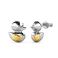 Brinco de patinho com cristal Swarovski em ouro 18K