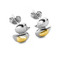 Brinco de patinho com cristal Swarovski em ouro 18K