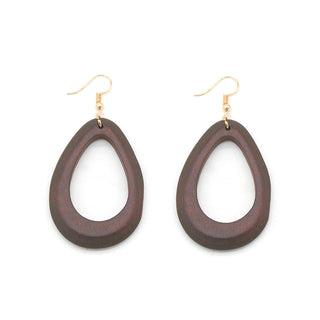 Wood Dimond Cut-Out Earring
