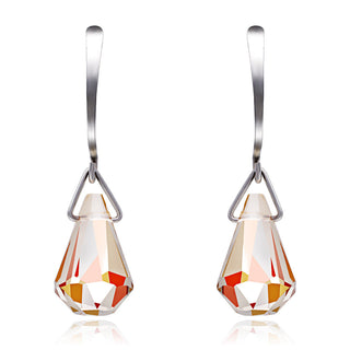 Murano Glass Orange Dangle Earrings