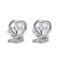 Brincos Amy e Annette em prata esterlina 14k com pedras flutuantes e cristais