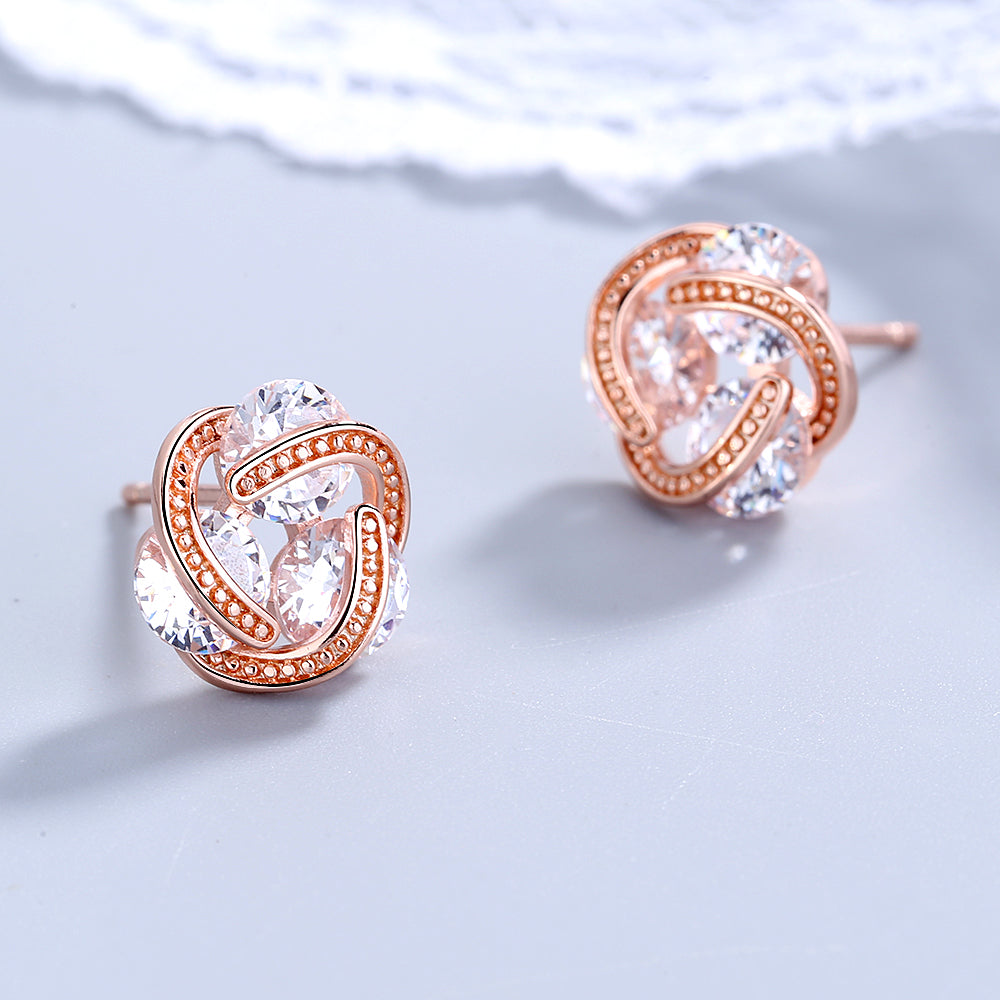 Brincos Amy e Annette em prata esterlina 14k com pedras flutuantes e cristais