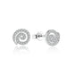 Brincos de pino em espiral com cristais Swarovski
