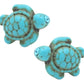 Brincos de tartaruga marinha havaiana e água-marinha