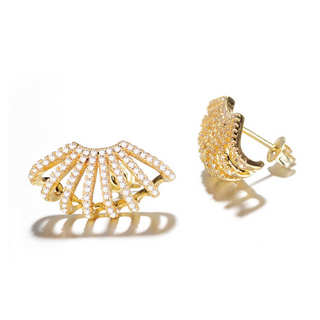 Genuine Crystal 18k Gold Cuff