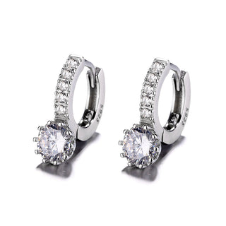 Swarovski Crystal Huggie Hoop Kiss Earring