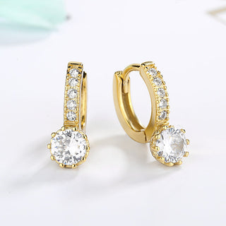 Swarovski Crystal Huggie Hoop Kiss Earring