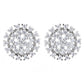 Brincos Cluster em ouro 14K e prata esterlina com cristais Swarovski