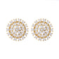 Brincos Cluster em ouro 14K e prata esterlina com cristais Swarovski