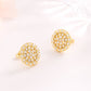 Brincos Cluster em ouro 14K e prata esterlina com cristais Swarovski