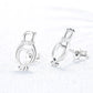Brinco de coração de pinguim em prata esterlina com cristal