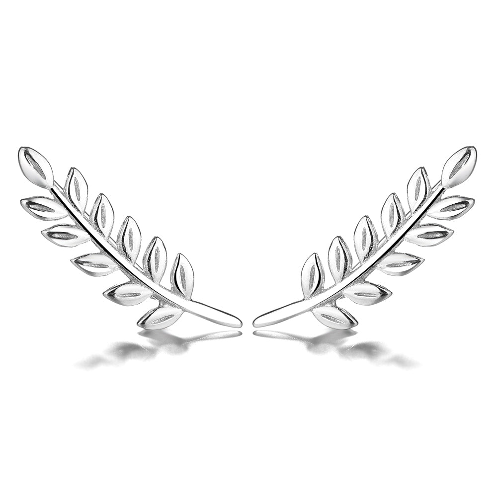 Rastejadores de folhas de prata esterlina com alto polimento