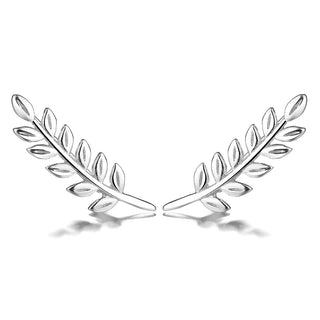 Rastejadores de folhas de prata esterlina com alto polimento