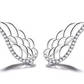 Brinco de asa de anjo banhado a ouro 14 K com cristais Swarovski