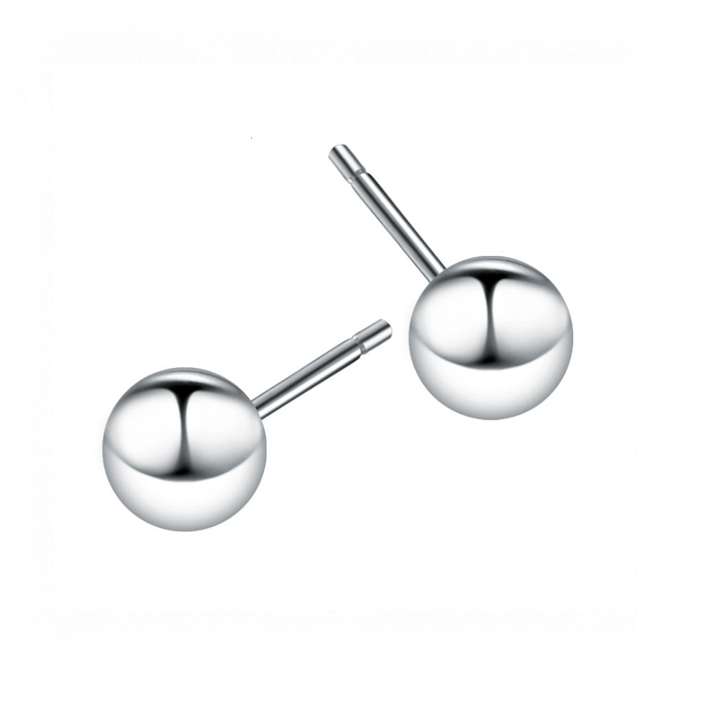 Brincos de bola de ouro 14k e prata esterlina