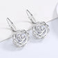 Brincos de ouro 14K enjaulados com cristais Swarovski Rose Lever Back