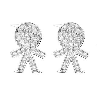 Sterling Silver  Ladies Swarovski Crystal Children Stud Earrings