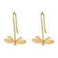 Brincos de libélula pendentes em ouro 14K