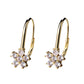 Brincos Amy e Annette Lever Back com Cristais em Ouro 18K