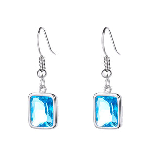Sterling Silver Swarovski Crystal Drop and Dangle Earrings