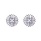 Brincos de cristal Swarovski Halo em prata esterlina
