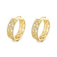 Brinco de argola em filigrana de ouro 14K com cristais Swarovski