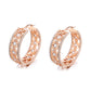 Brinco de argola em filigrana de ouro 14K com cristais Swarovski