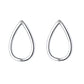 Brinco de prata esterlina com recorte em forma de lágrima
