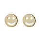 Brinco Smiley Face em ouro 14K ou prata esterlina