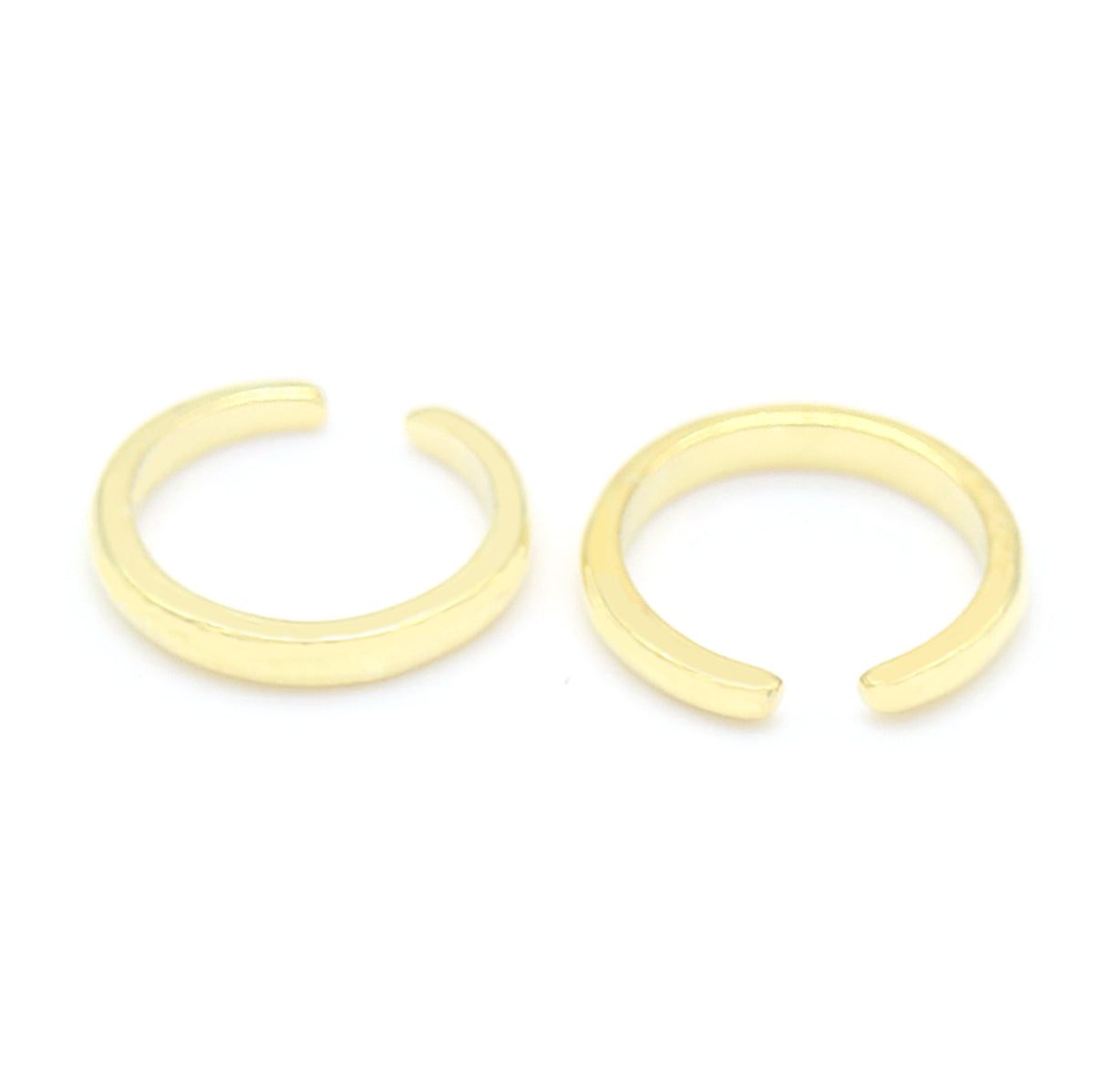 Brincos de punho em ouro 14k e prata esterlina